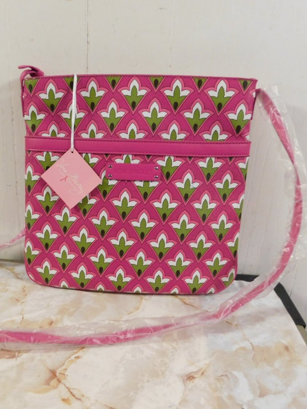 Vera Bradley Breast Cancer Foundation Slim & Trim Petite Pink Hipster Bag NEW